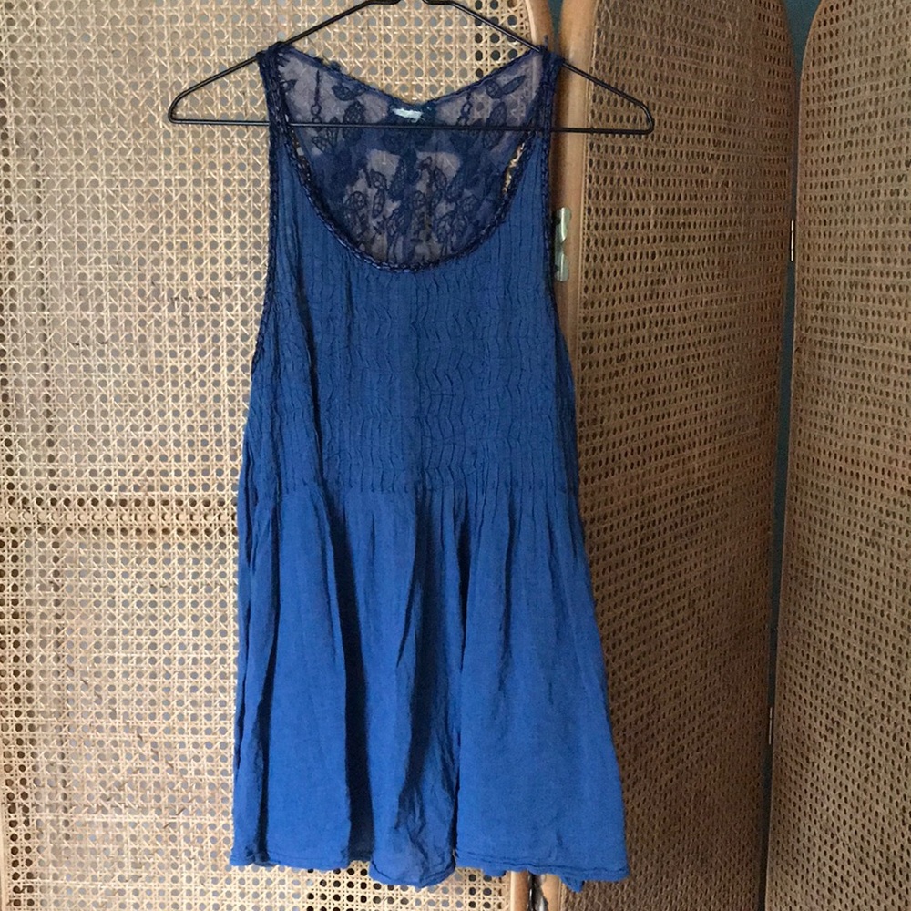 Free People blue floral top